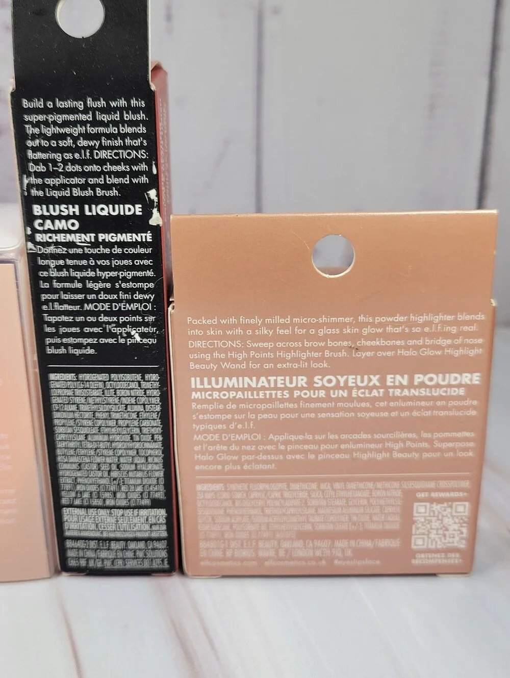 Elf Primer, Skin Tint Foundation,Setting Powder, Blush & Highlighter Bundle NEW